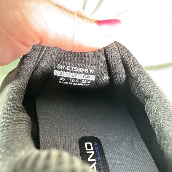 Shimano CT5 Men's sz 10.5 (UK 45) Black Cycling Shoes Clip - Picture 8 of 10